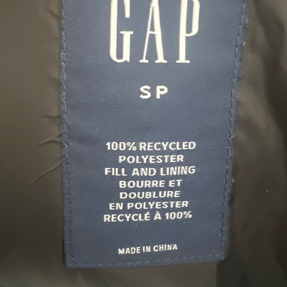 Silver Puff Crop Jacket from Gap. Size S. - Picture 4 of 5